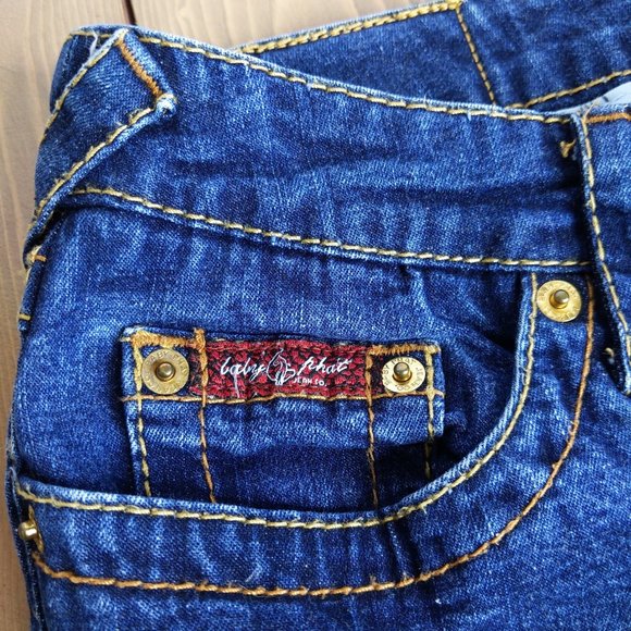 Baby Phat Y2K Low Rise Bling Pocket Straight Leg Jeans - Picture 7 of 15